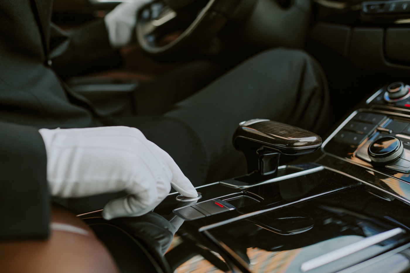Valet attendant preparing a vehicle